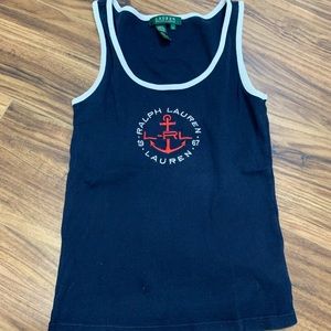 Lauren Ralph Lauren tank top with anchor logo, xs